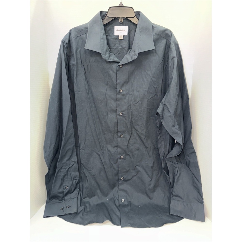 Goodfellow And Co. Shirt Men's Size 2XB Tall Black Long Sleeve Button Up